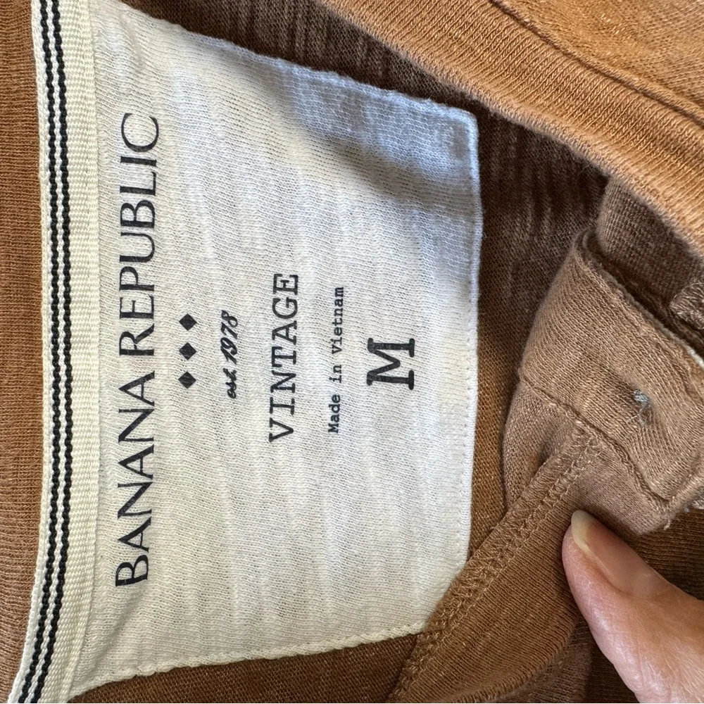 Banana Republic Vintage 1978 Brown Short-Sleeve Henley